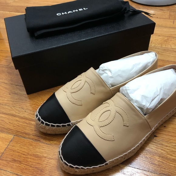 Chanel two tone espadrilles Clearance
